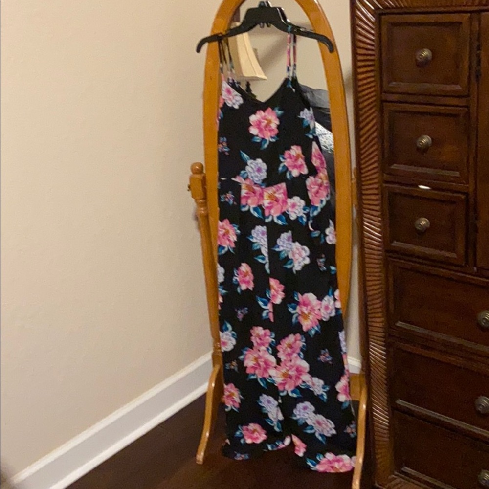 Floral jumpsuit with built in liner